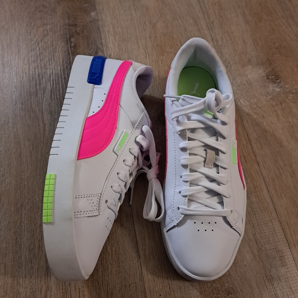Puma Jada Blend White Sneakers Pink Accent Softfoam Women's Size 10 NIB